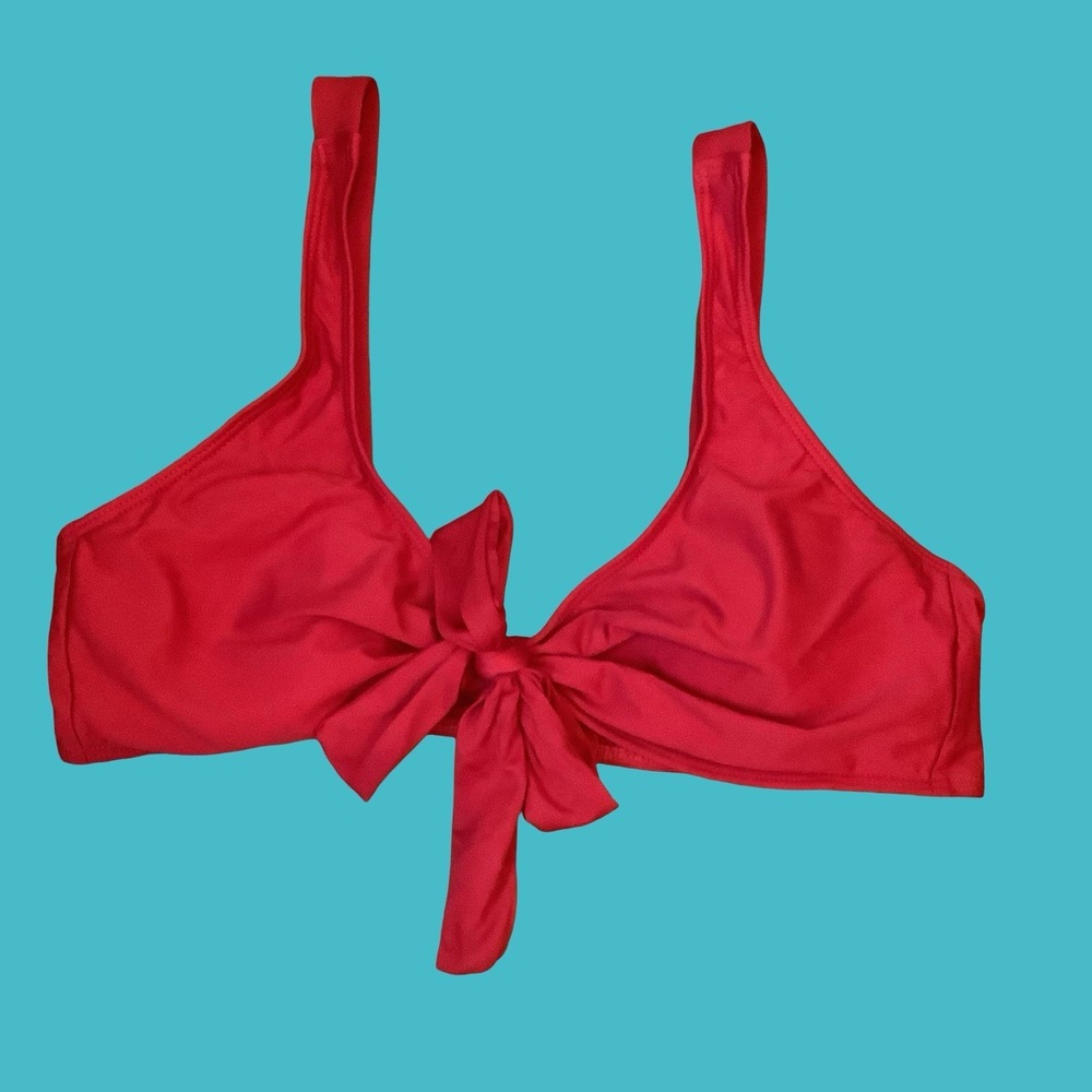 Antonio Melani Swimsuit Halter Top Sexy Red Pool Party Bikini Top Sz M